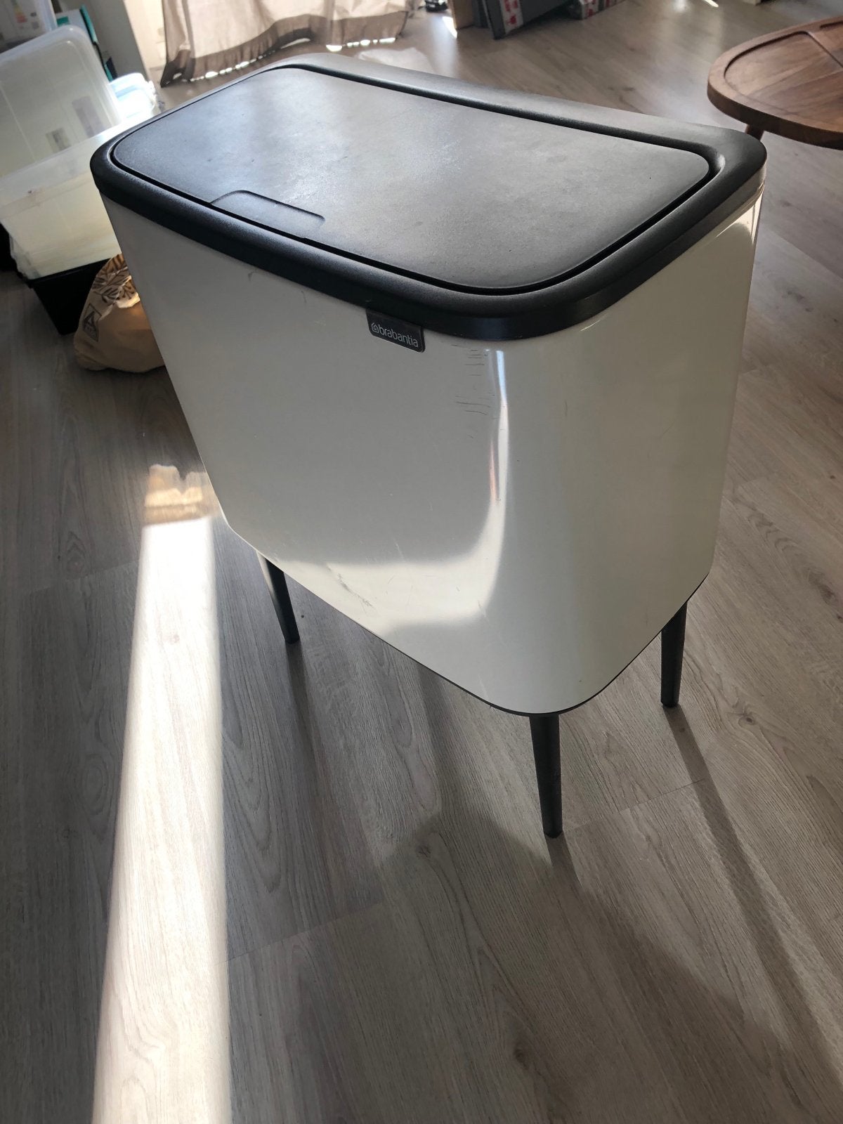 Brabantia Bo Touch Bin 3x11L - Wit, Ophalen, Gebruikt, 50 tot 75 cm, Metaal