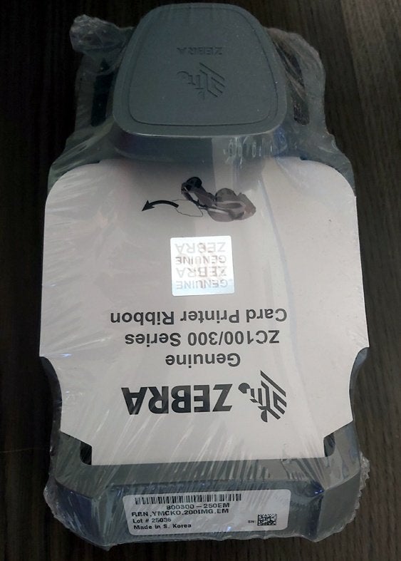 Zebra ZC100/300 Serie Card Printer Ribbon - Origineel, Computers en Software, Labelprinters, Verzenden, Nieuw, Etiket, Zebra
