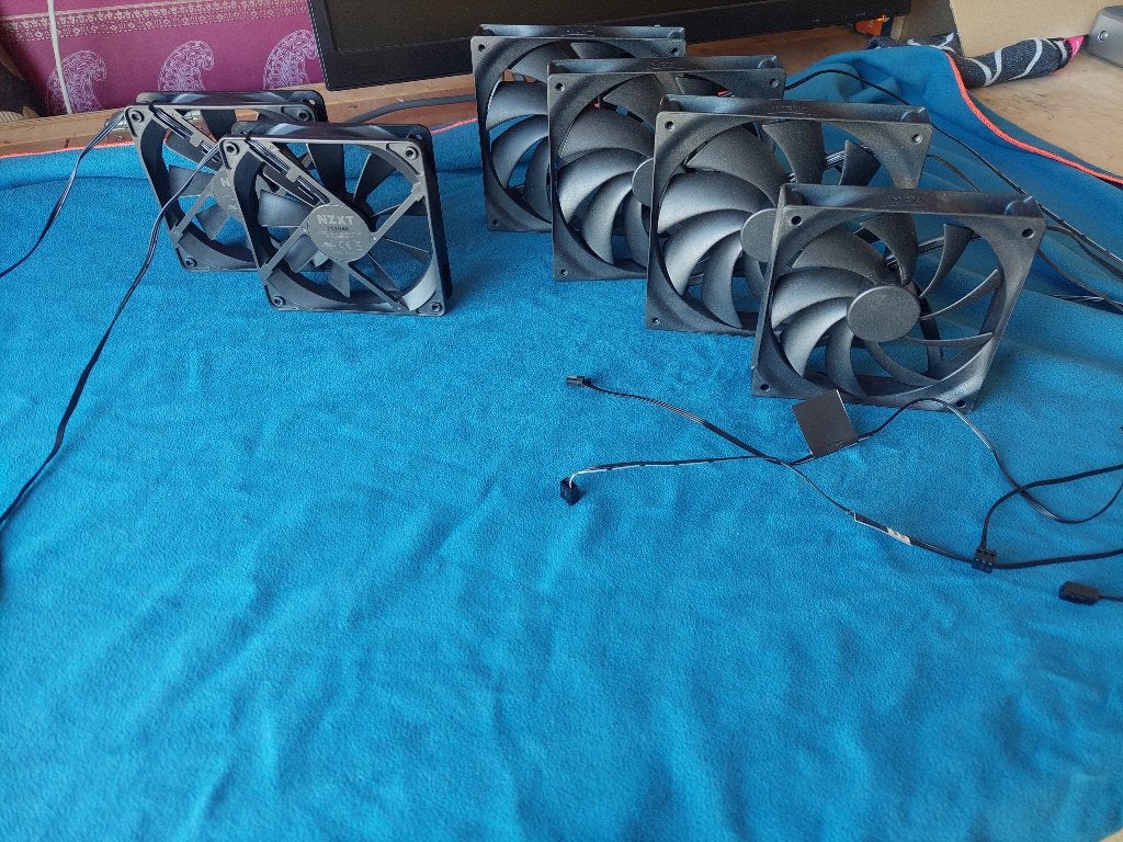 NZXT Case Fans - 3x 140mm, 3x 120 mm, Computers en Software, Ophalen of Verzenden, Zo goed als nieuw, Luchtkoeling