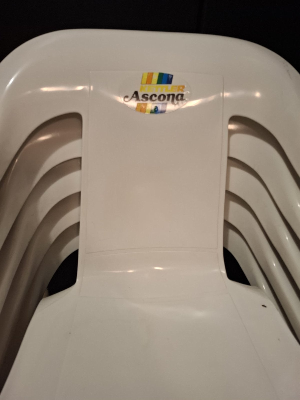 Kettler Ascona kunststof tuinstoelen (stapelbaar), Ophalen, Kunststof, Gebruikt, Wit