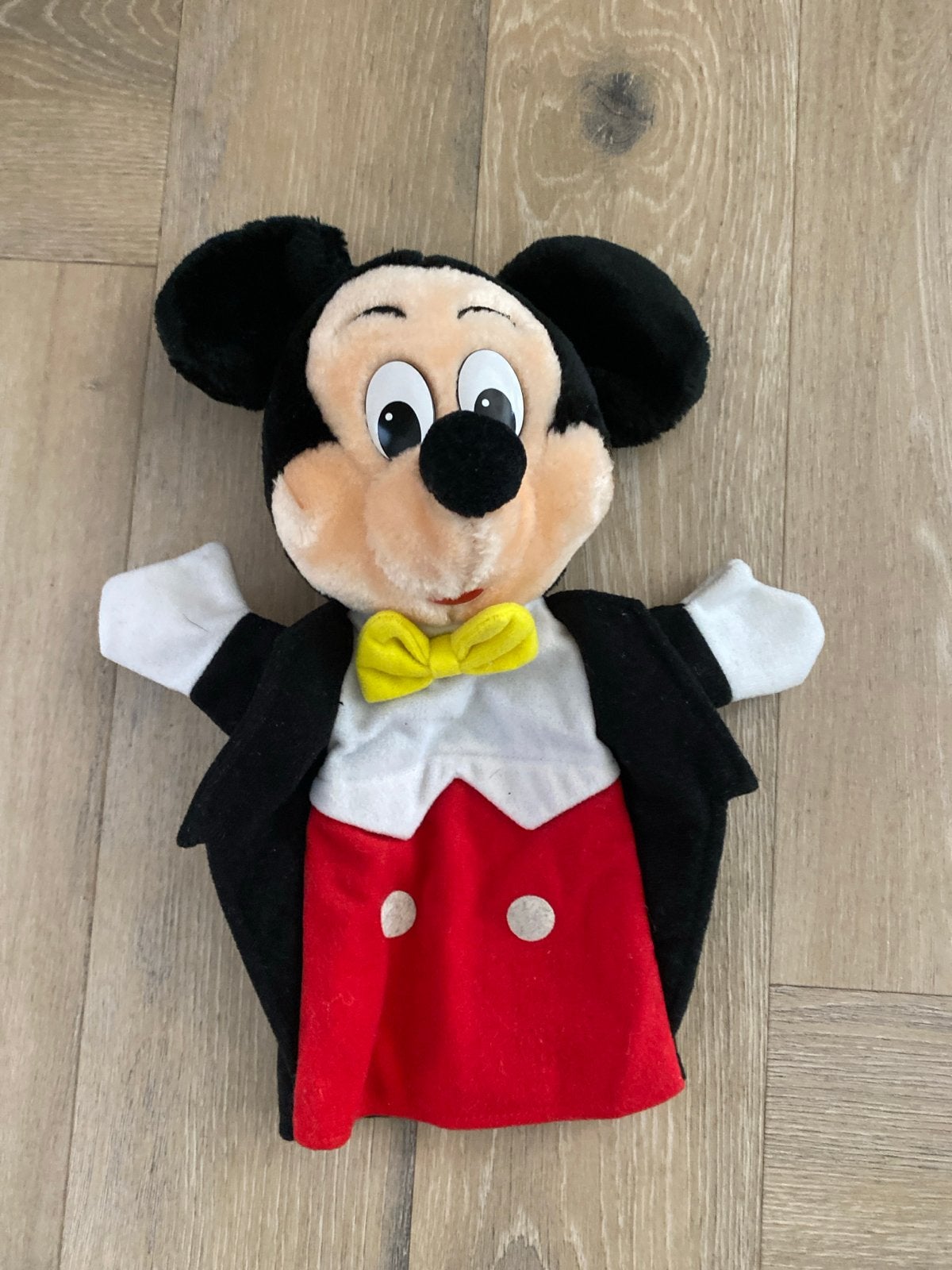 Mickey Mouse handpop - Disney knuffel, Gebruikt, Disney, Overige typen, Zwart