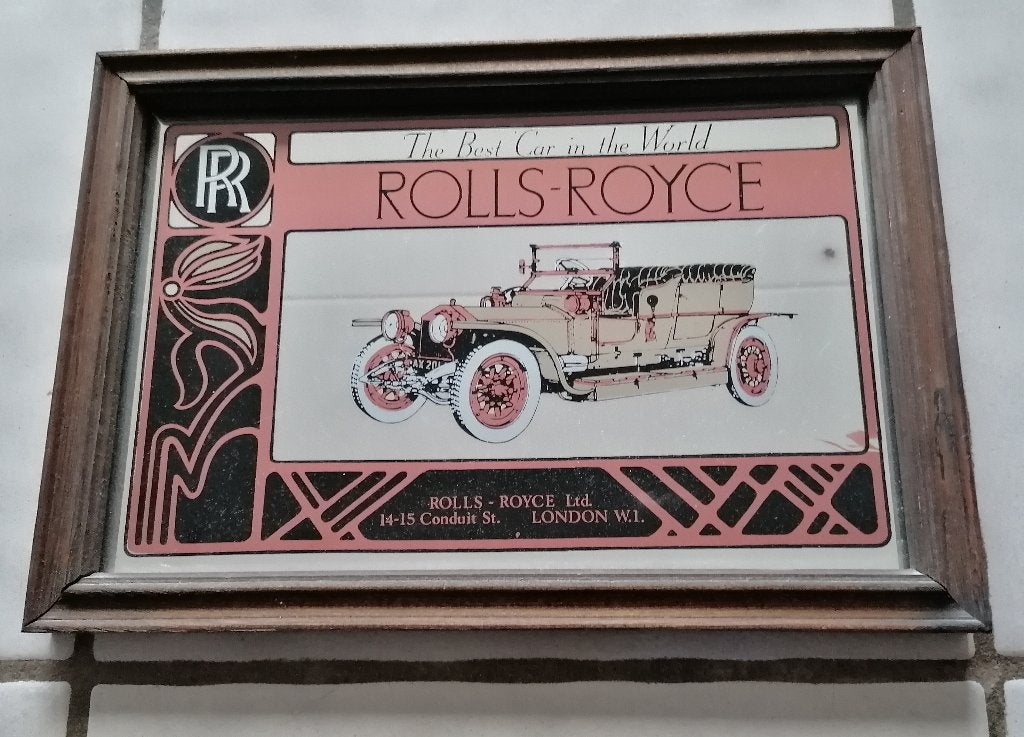 Rolls-Royce spiegel., Ophalen, Minder dan 50 cm, Zo goed als nieuw, Minder dan 100 cm