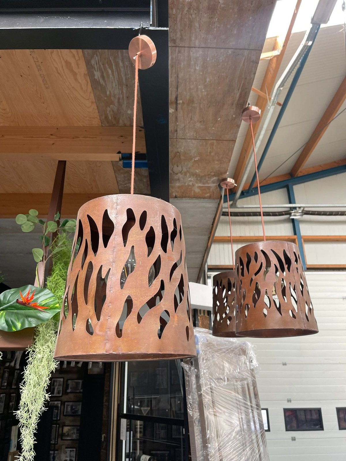 3 schitterende lampen , metaal rond 30cm hoogte kap 45cm, Huis en Inrichting, Lampen | Lampenkappen, Ophalen of Verzenden, Nieuw