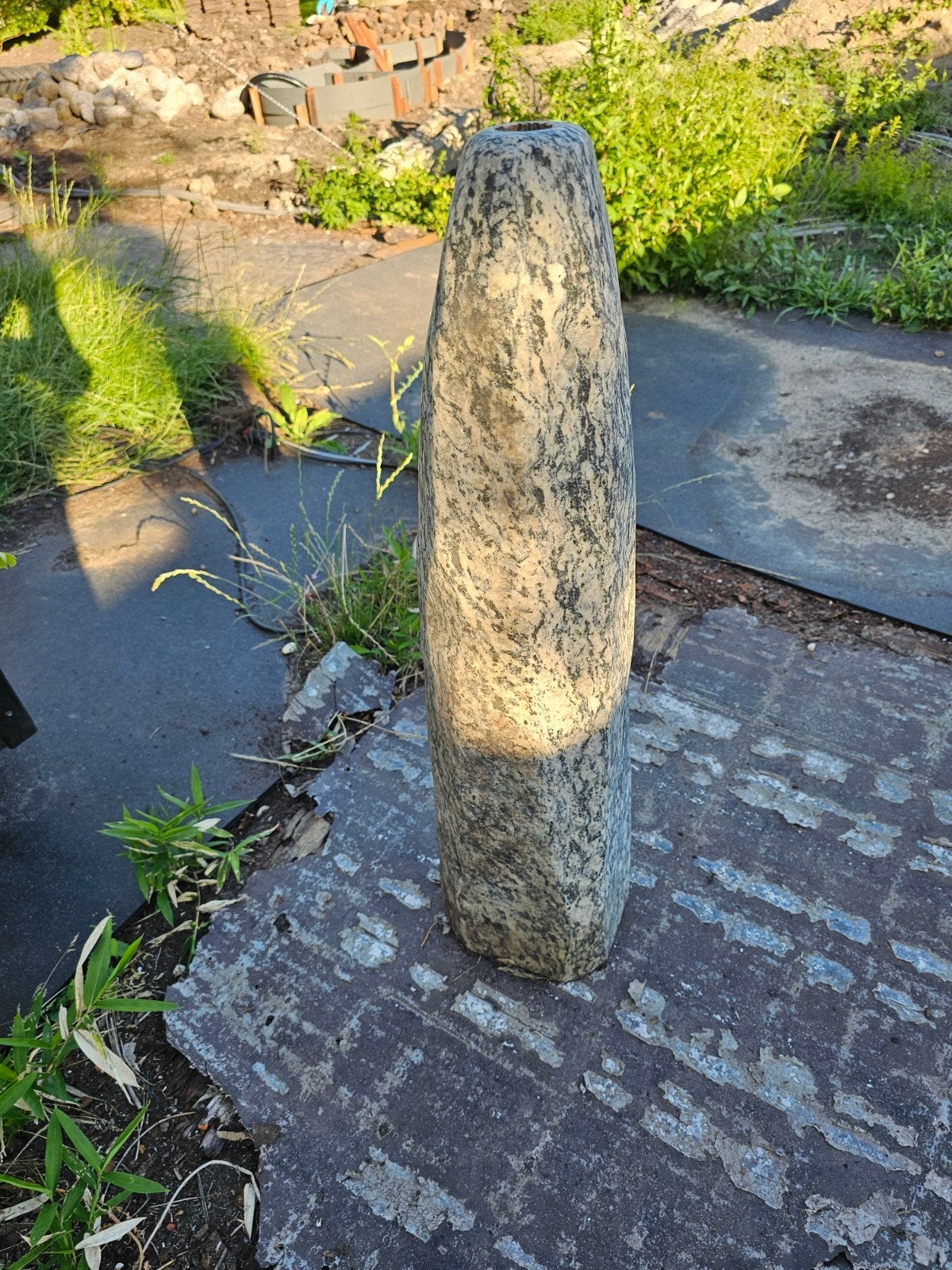 Kegelvormig waterornament - 80cm hoog, Ophalen, Gebruikt, Graniet, Waterornament