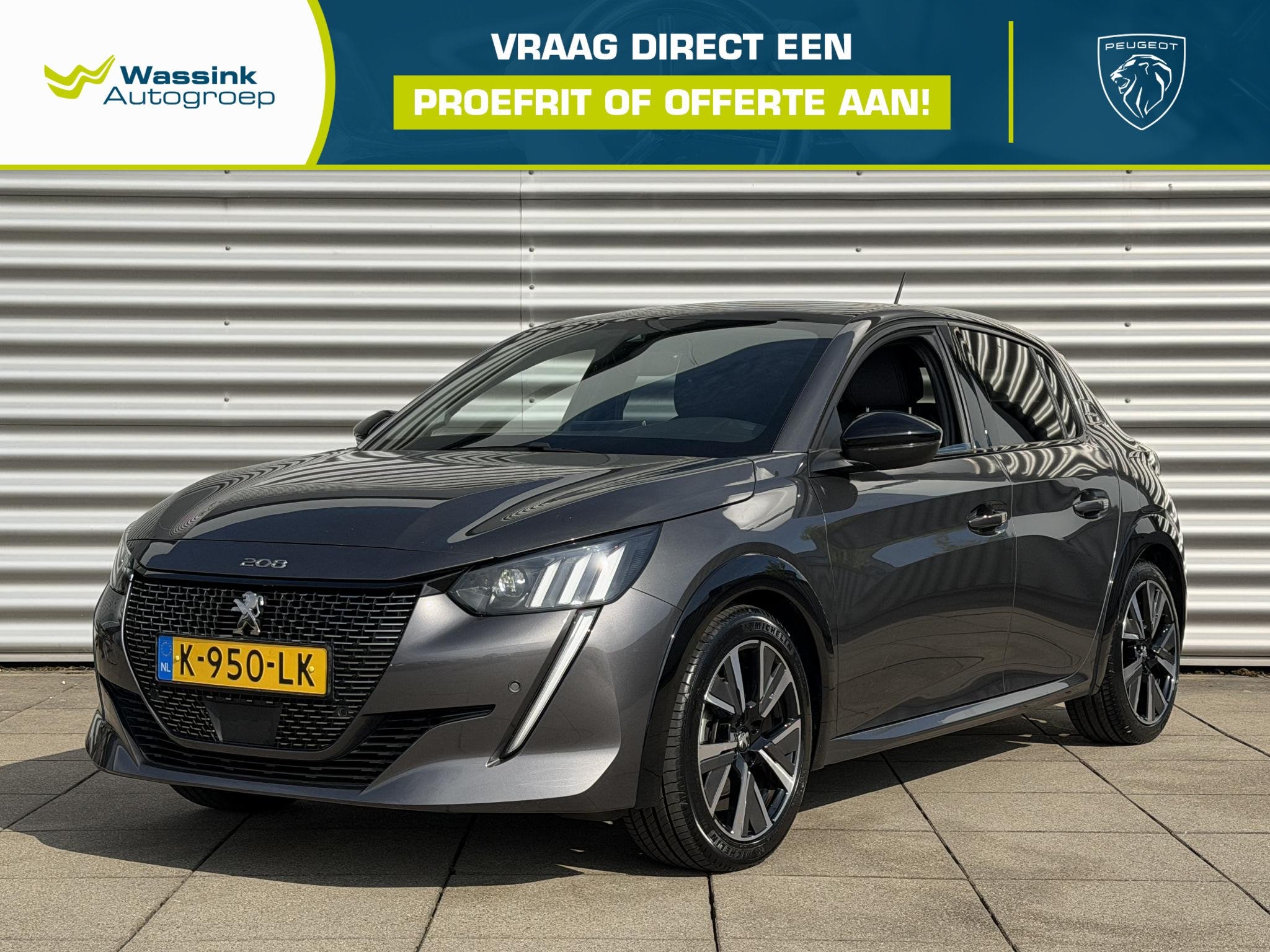 Peugeot 208 1.2 PureTech GT-Line | Adaptive cruise control |, Voorwielaandrijving, Gebruikt, Euro 6, Leder en Stof