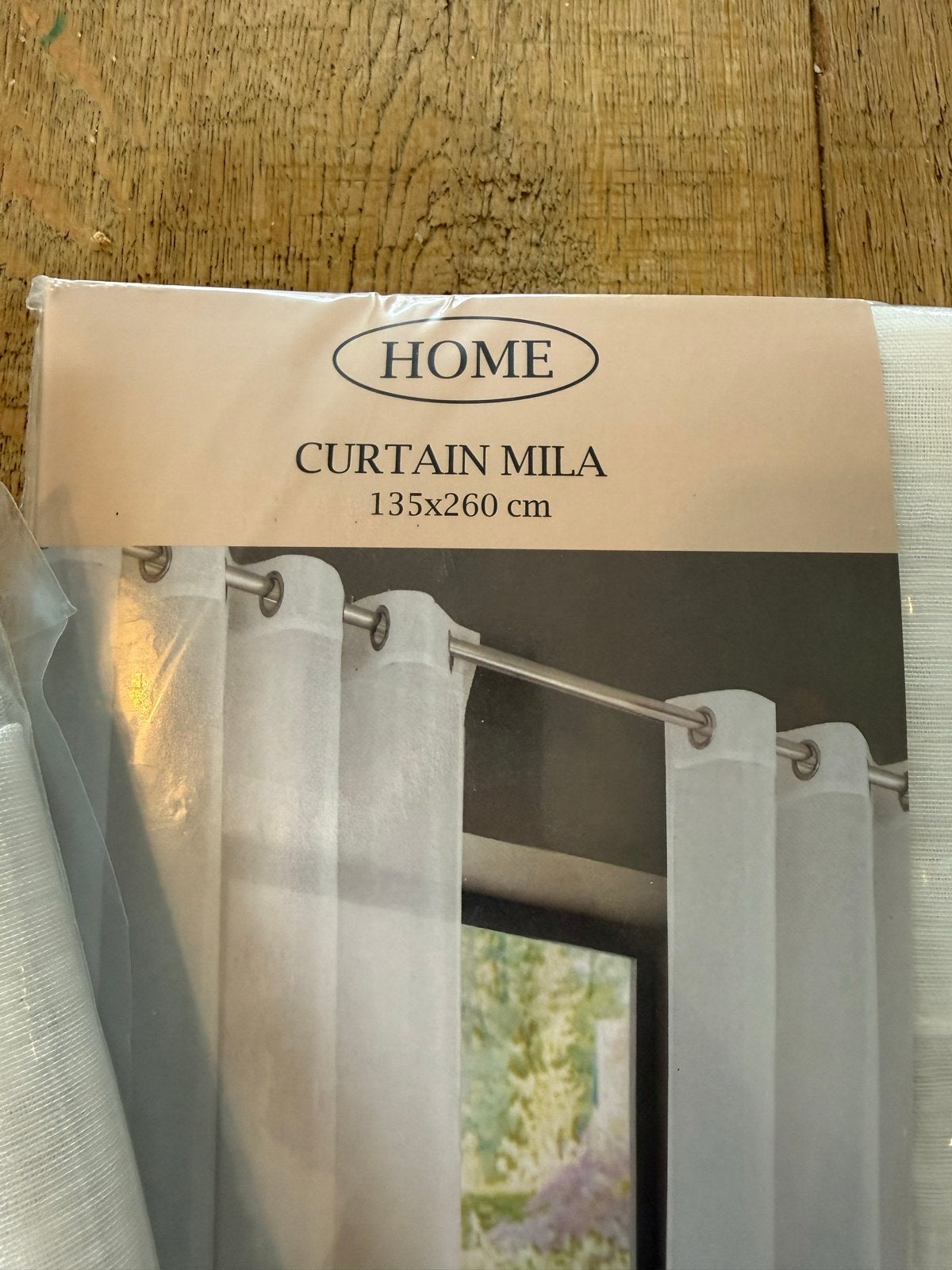 Nieuwe Home Curtain Mila Gordijnen 135x260 cm, Met ringen, Overige merken, Wit, Nieuw