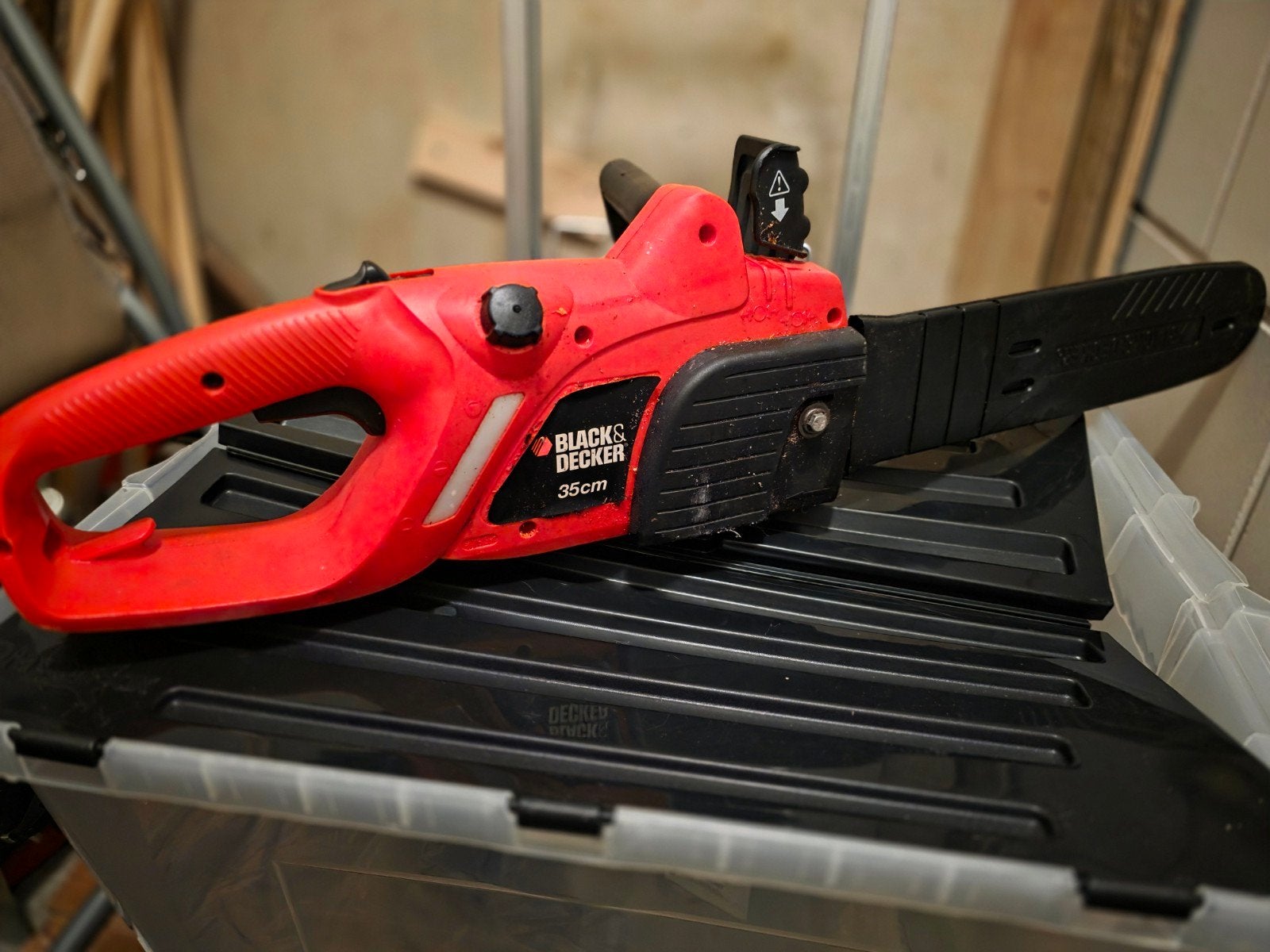 Black & Decker elektrische kettingzaag 35cm, Gebruikt, Kettingzaag, Ophalen of Verzenden, Black & Decker