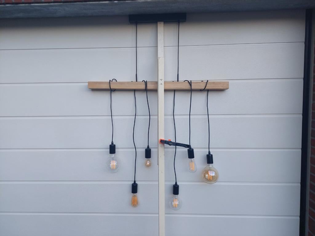 Te koop: mooie hanglamp INCLUSIEF gloeilampen, Huis en Inrichting, Ophalen, Zo goed als nieuw, Minder dan 50 cm