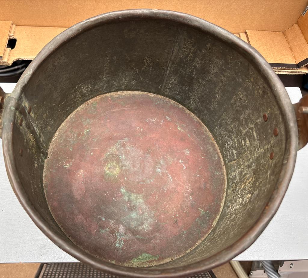 Antieke Koperen Emmer met Handvat, Antiek en Kunst, Antiek | Koper en Brons, Ophalen of Verzenden, Koper