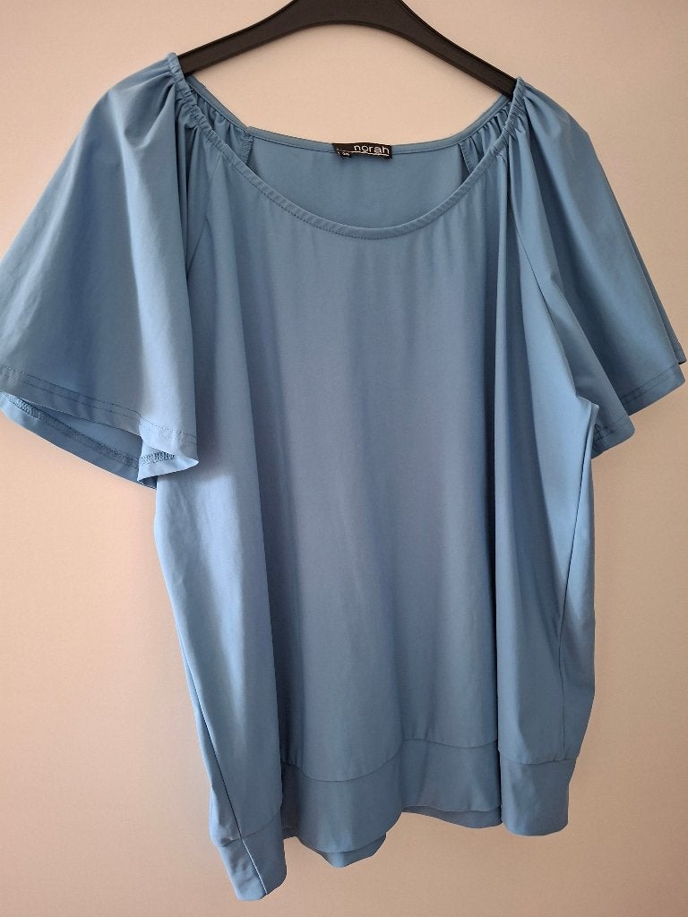 Norah blouse blauw 38 travelstof, Maat 38/40 (M), Blauw, Ophalen of Verzenden, Zo goed als nieuw