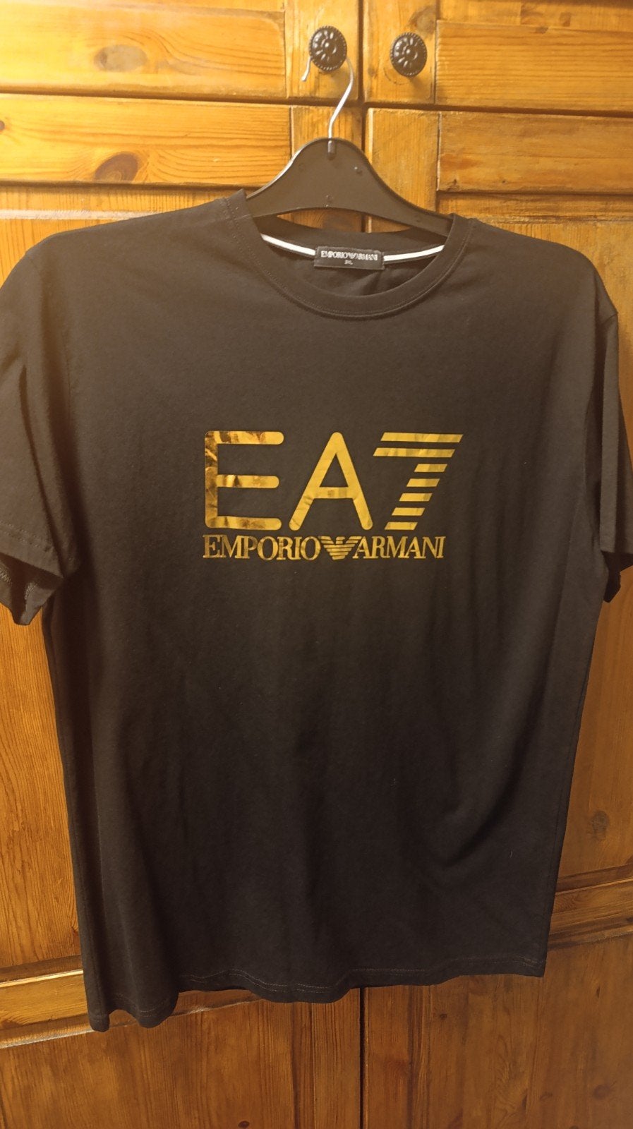 T-shirt Zwart met Gouden Print 3XL, Zwart, Overige maten, Ophalen of Verzenden, Zo goed als nieuw