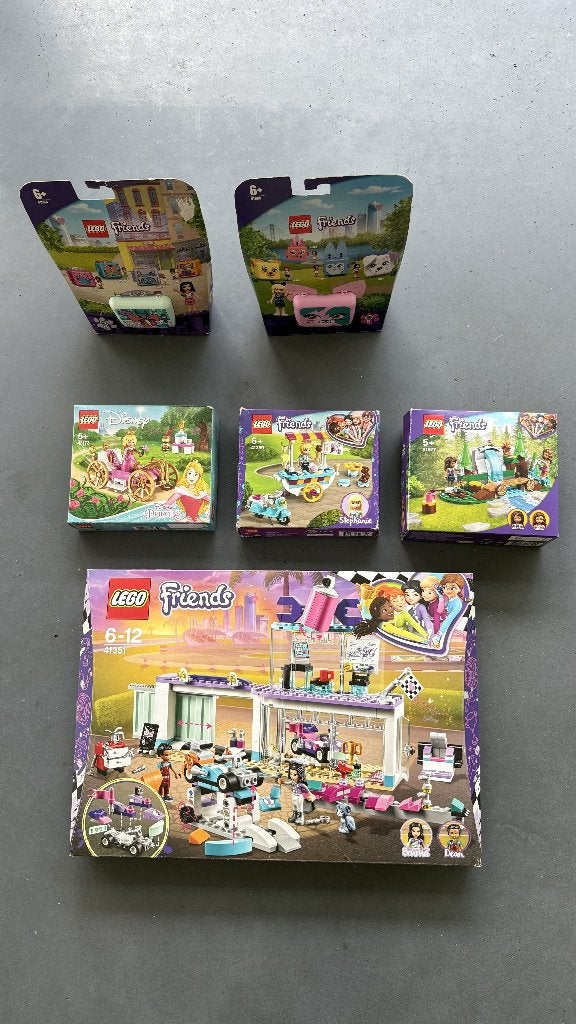Creative Tuning Shop en 6 andere Lego Friends sets, Inclusief instructies, Lego, Friends, Ophalen of Verzenden