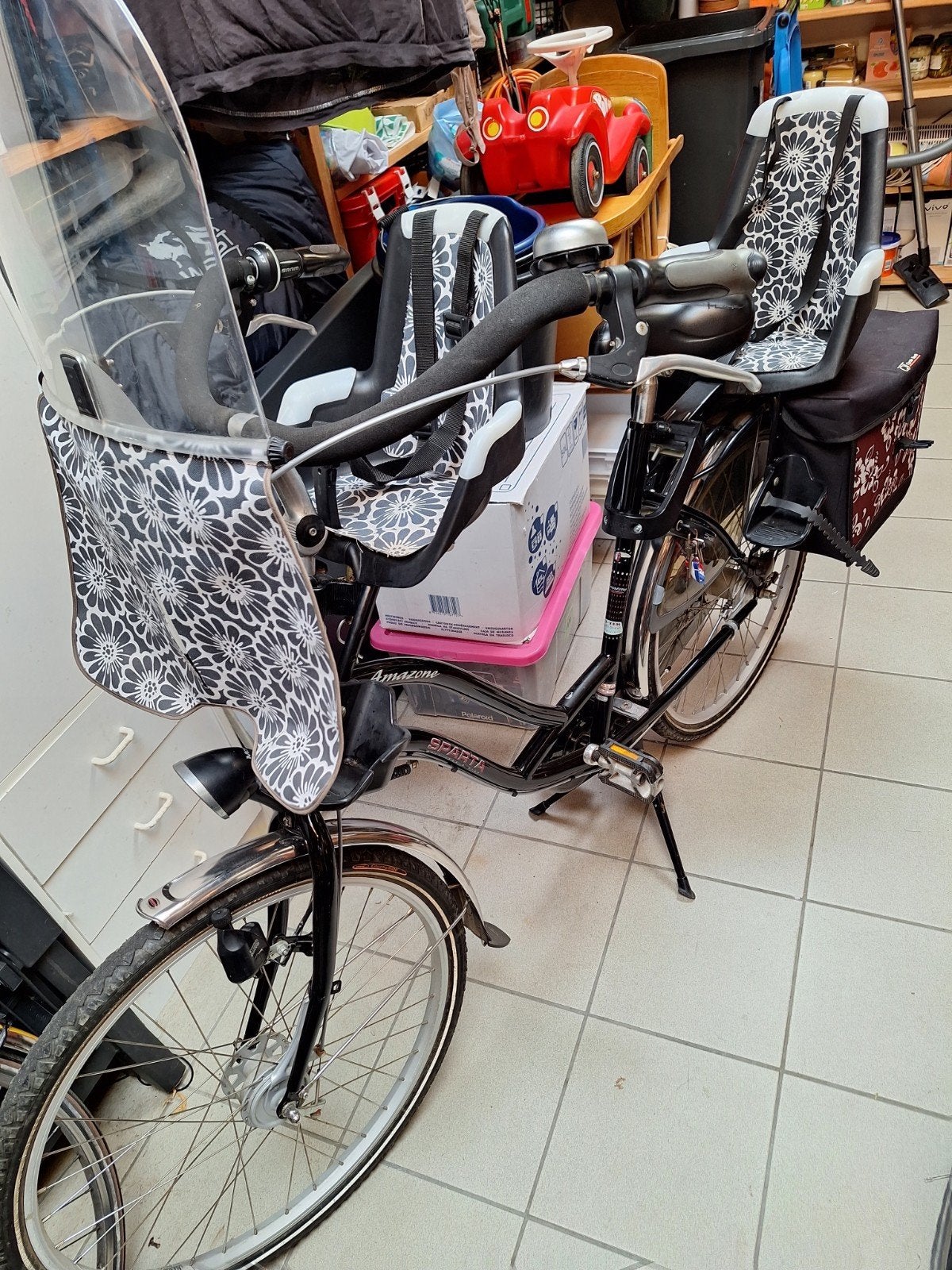 Mamafiets Sparta Amazone Bobike kinderzitjes fietstassen, Ophalen, Achterzitje, Bobike, Gebruikt