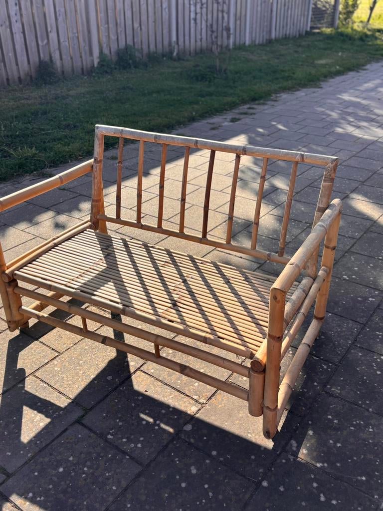 Bamboebank, Tuin en Terras, Tuinsets en Loungesets, Ophalen, Zo goed als nieuw