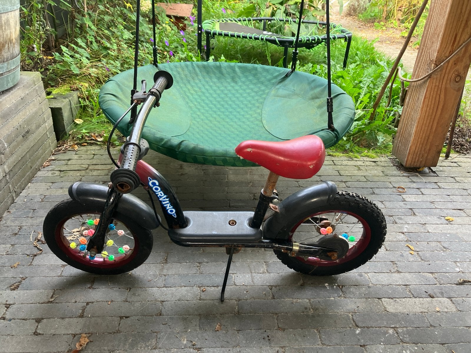 Corvino loopfiets voor kinderen - Gebruikt, Fietsen en Brommers, Ophalen, Gebruikt, Minder dan 16 inch