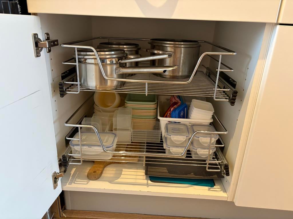 Twee schuiflades keukenkast 60 cm, Huis en Inrichting, Keuken | Keukenelementen, Ophalen, Zo goed als nieuw