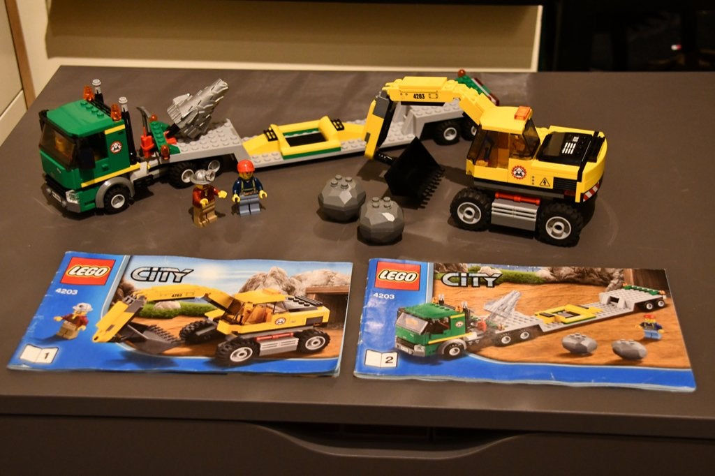 LEGO City Graafmachinetransport Kraan 4203, Kinderen en Baby's, City, Lego, Ophalen of Verzenden, Zo goed als nieuw