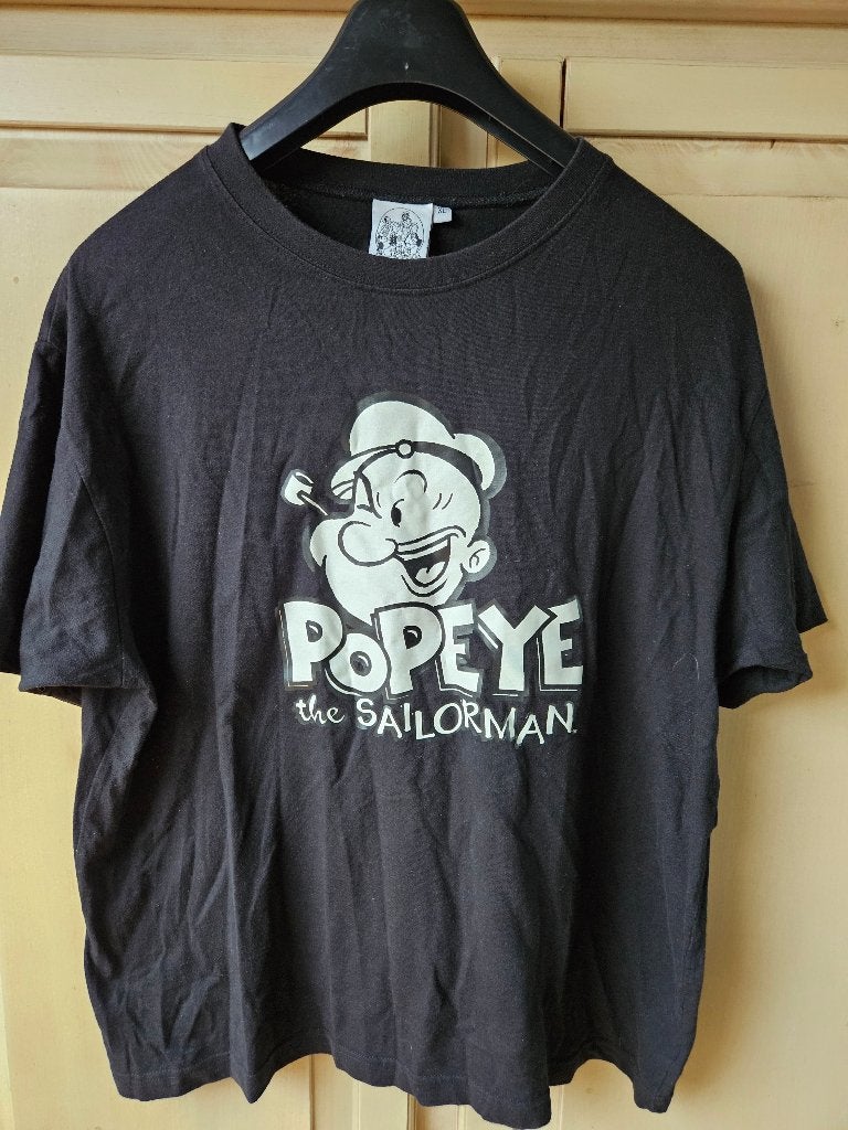 zwart shirt, Popeye, maat xl, Trademark, Kleding | Heren, Verzenden, Zwart, Zo goed als nieuw, Maat 56/58 (XL)