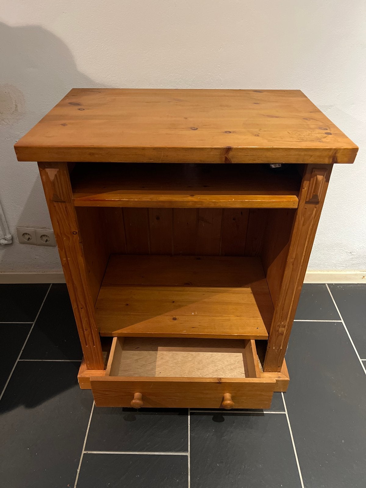 Stevig grenen ( ?) Houten kastje, gangkastje met lade, Huis en Inrichting, Ophalen