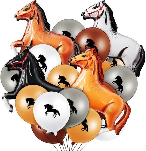 20-delige paarden ballonnen set, Dressuur, Nieuw, Ophalen of Verzenden, Struikheide 64,3069lj,Rotterdam