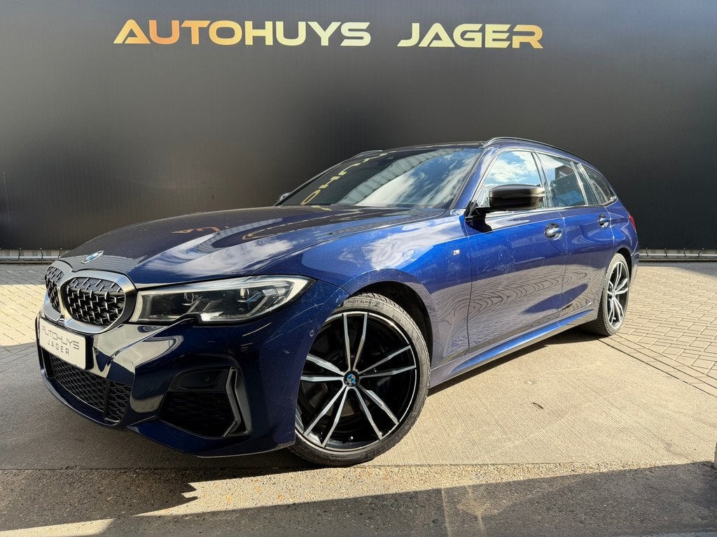 BMW 3-serie Touring M340i xDrive Pano Laser Leder Carplay Vi, Auto's, Automaat, Zwart, 4 cilinders, Blauw