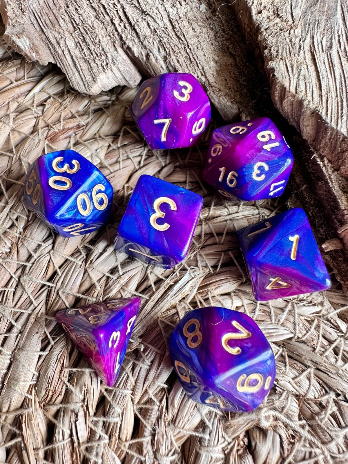 DND dice / blauw-paars / dobbelstenen / RPG / D&D / Nieuw, Hobby en Vrije tijd, Wargaming, Ophalen of Verzenden, Nieuw, Overige soorten