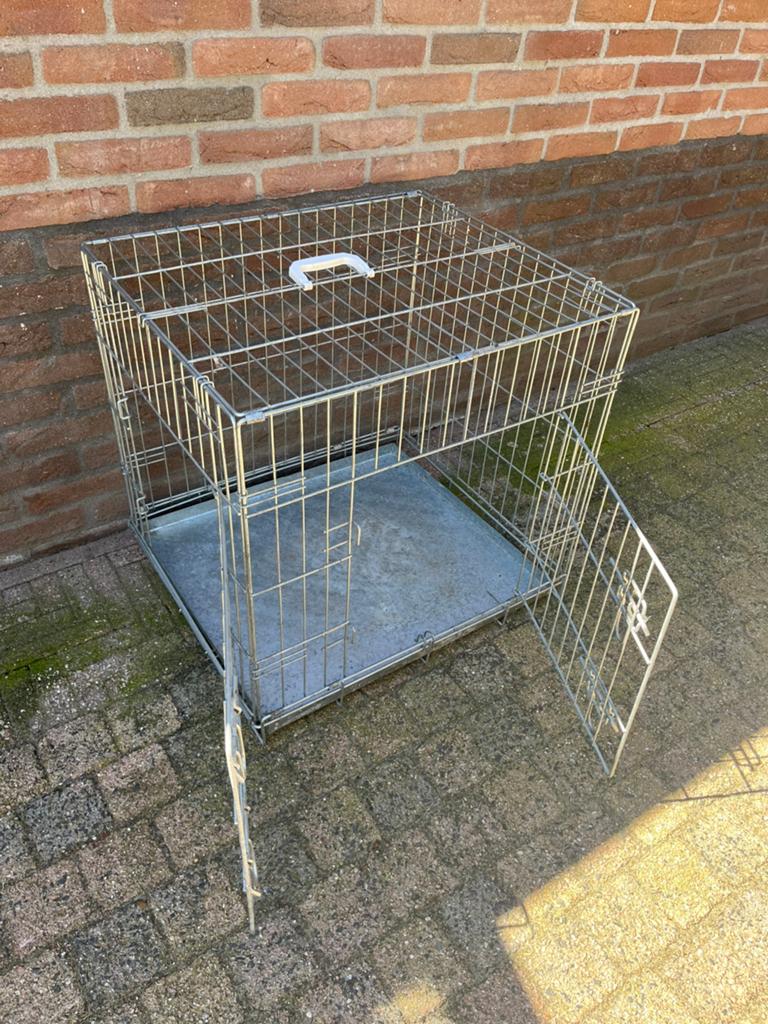 Zilveren hondenbench, Dieren en Toebehoren, Hondenbenches, Ophalen, Zo goed als nieuw