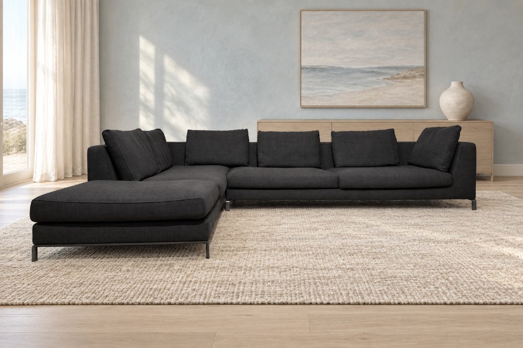 NIEUWSTAAT B&B Italia Ray Hoekbank + GARANTIE | NP €19.500, Hoekbank, B&B Italia, Vierpersoons of meer, Design Bank Bankstel Zetel Hoekbank B&B Italia