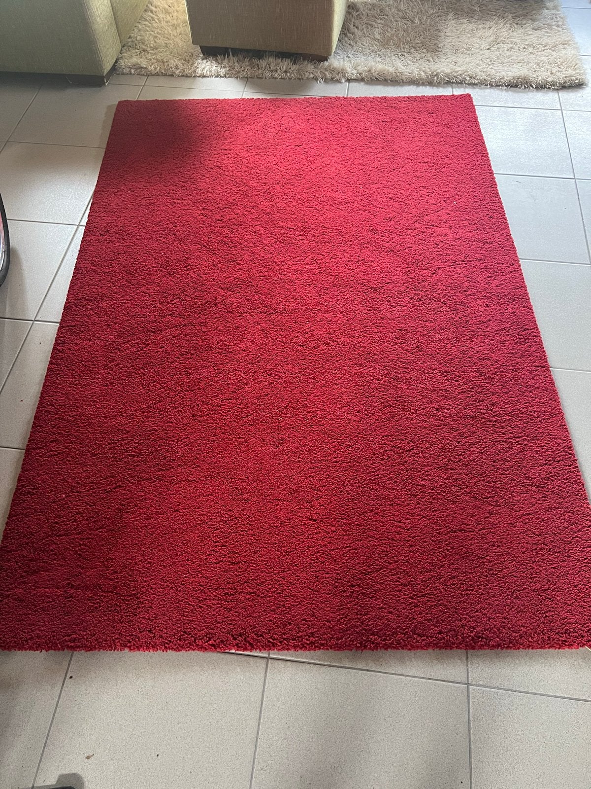 Rood IKEA ÅDUM vloerkleed 133x195 cm, Huis en Inrichting, Ophalen, 100 tot 150 cm, Zo goed als nieuw, 150 tot 200 cm