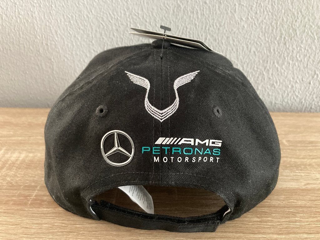 ✅ Lewis Hamilton 2018 Team cap Zwart Mercedes AMG Petronas, Ophalen of Verzenden, Nieuw, Formule 1