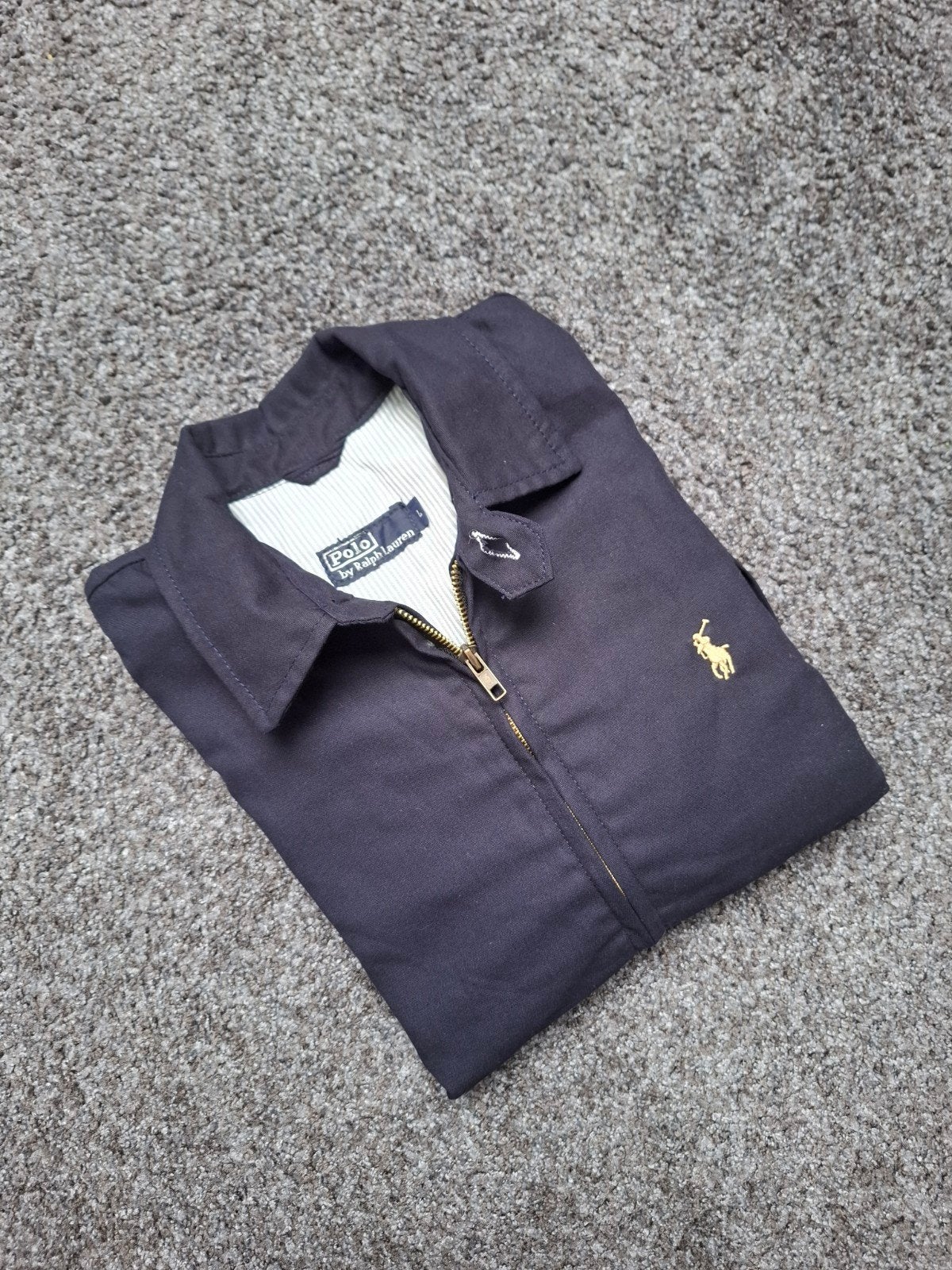 Ralph Lauren | Harrington jacket | L | Vintage | Nieuw!, Maat 52/54 (L), Blauw, Ralph Lauren, Nieuw