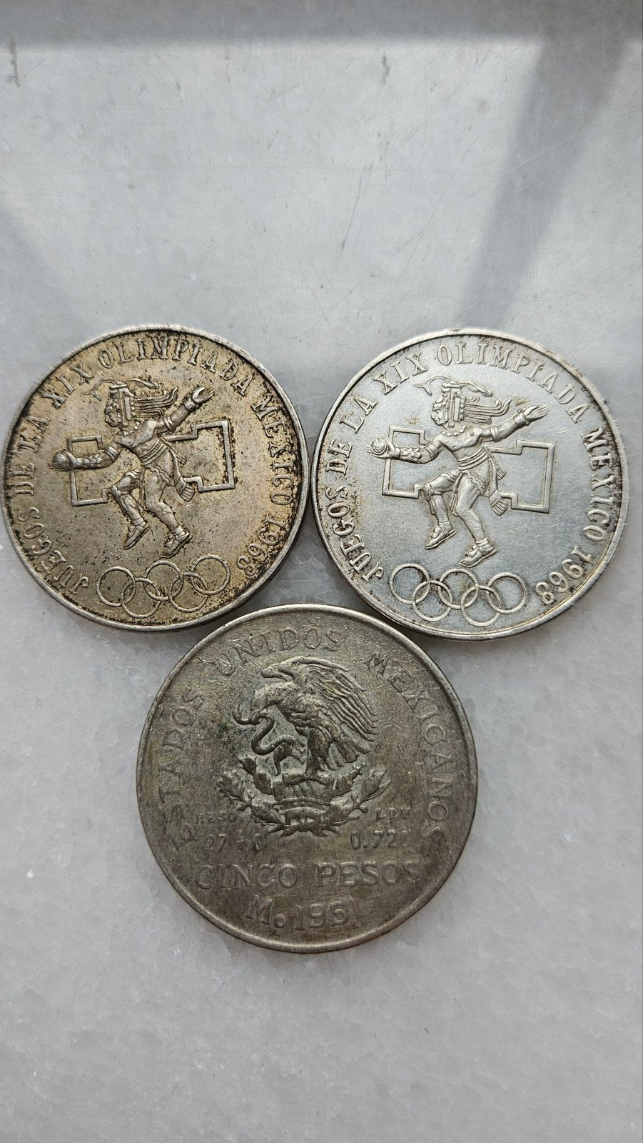 3 zilveren munten mexico, Postzegels en Munten, Munten | Amerika, Ophalen of Verzenden, Midden-Amerika, Zilver