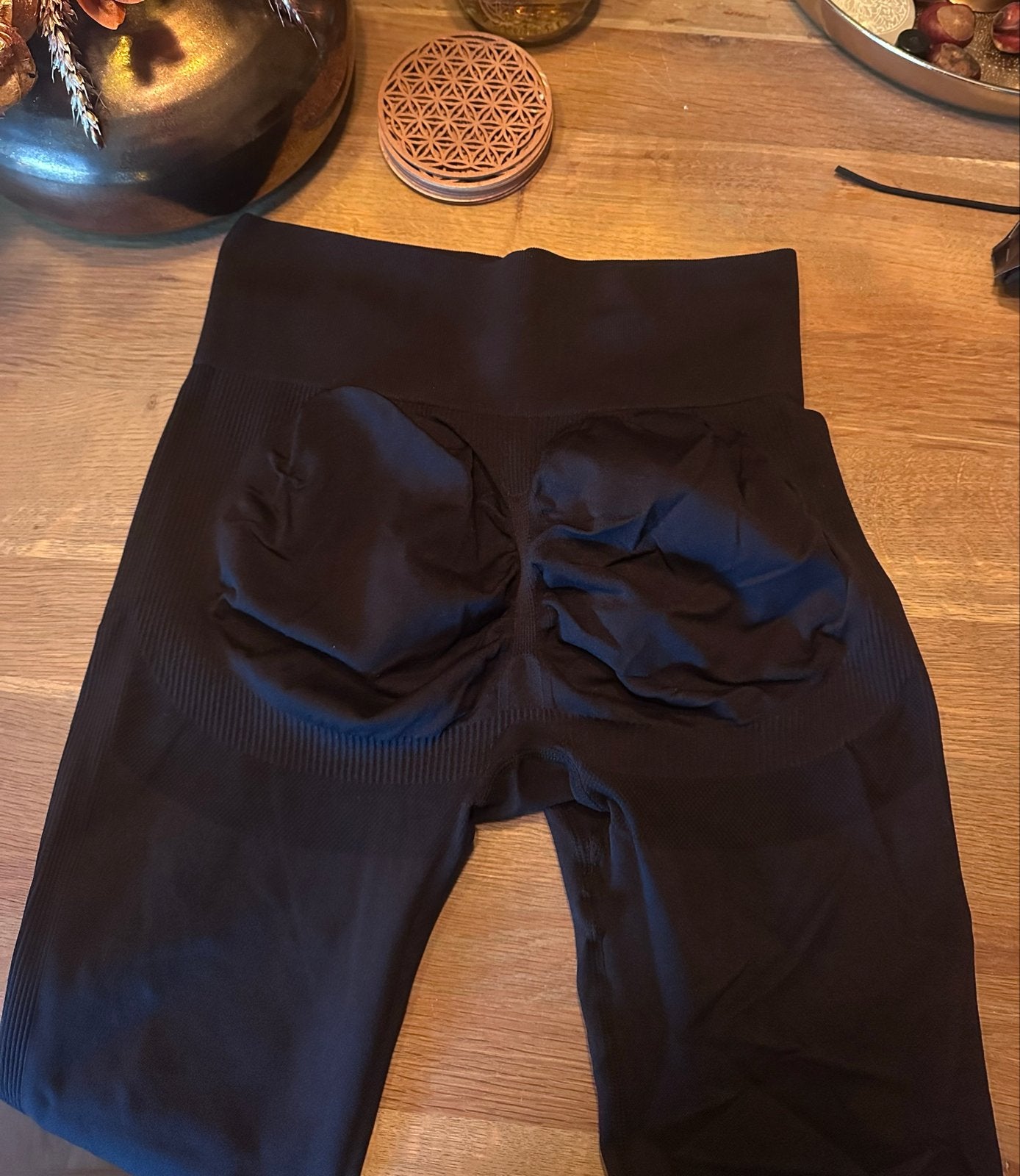Zwarte scrunch fitness yoga legging - Maat 40, Legging, Zwart, Maat 40/42 (M), Ophalen of Verzenden