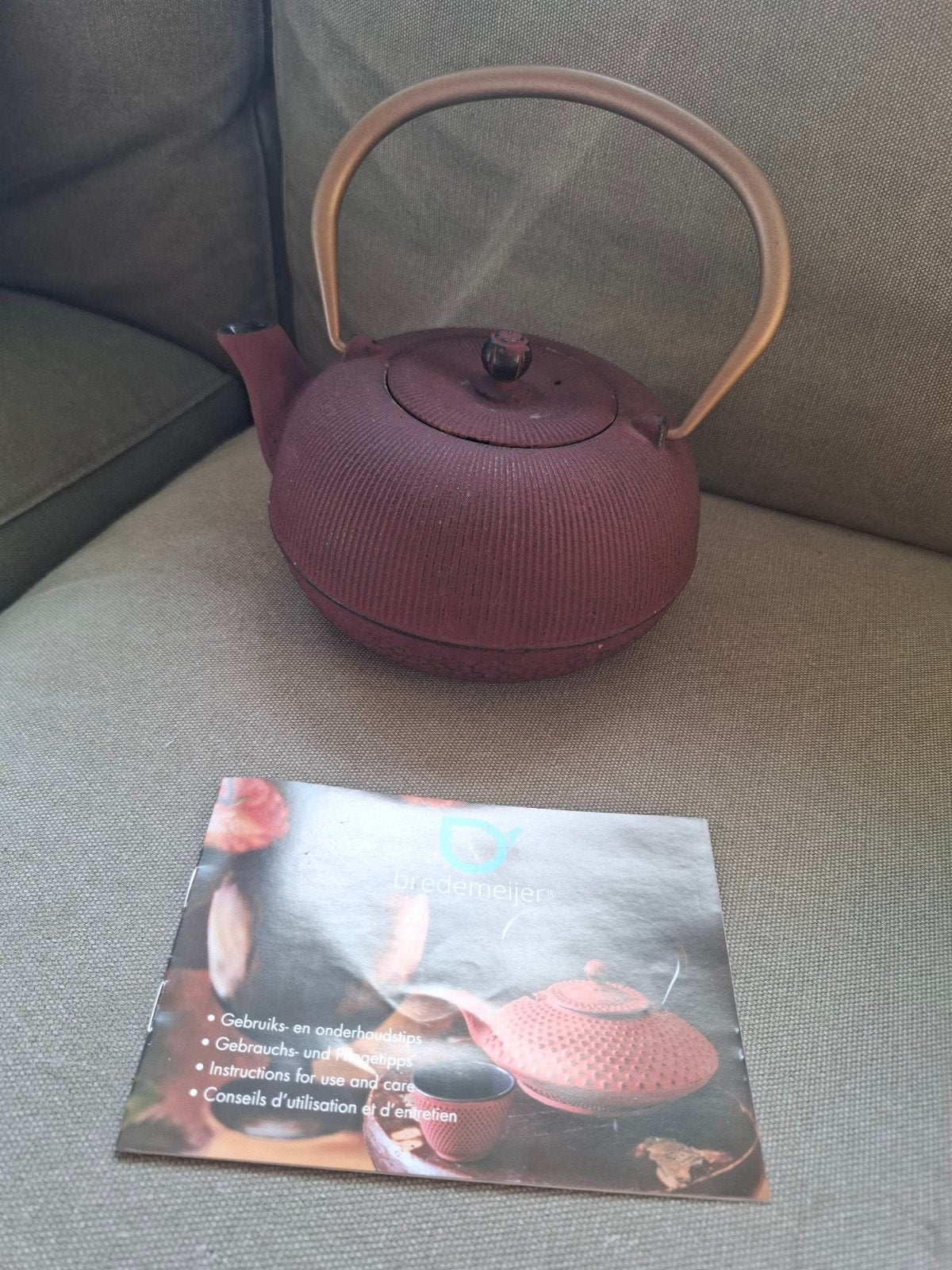 Bredemeijer Asia Sichuan theepot 1.0L met onderzetter, Bredemeijer, Zo goed als nieuw, Rood, Ophalen