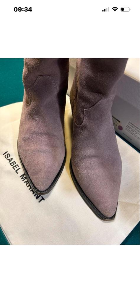 Isabel Marant suède cowboylaarzen Duerto Boot 39, Ophalen of Verzenden, Zo goed als nieuw, Overige kleuren, Lage of Enkellaarzen