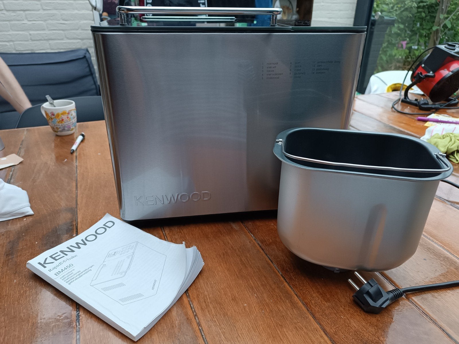 Kenwood Broodbakmachine BM450 met accessoires, Met timer, Gebruikt, 800 tot 1200 gram deeg, Ophalen of Verzenden
