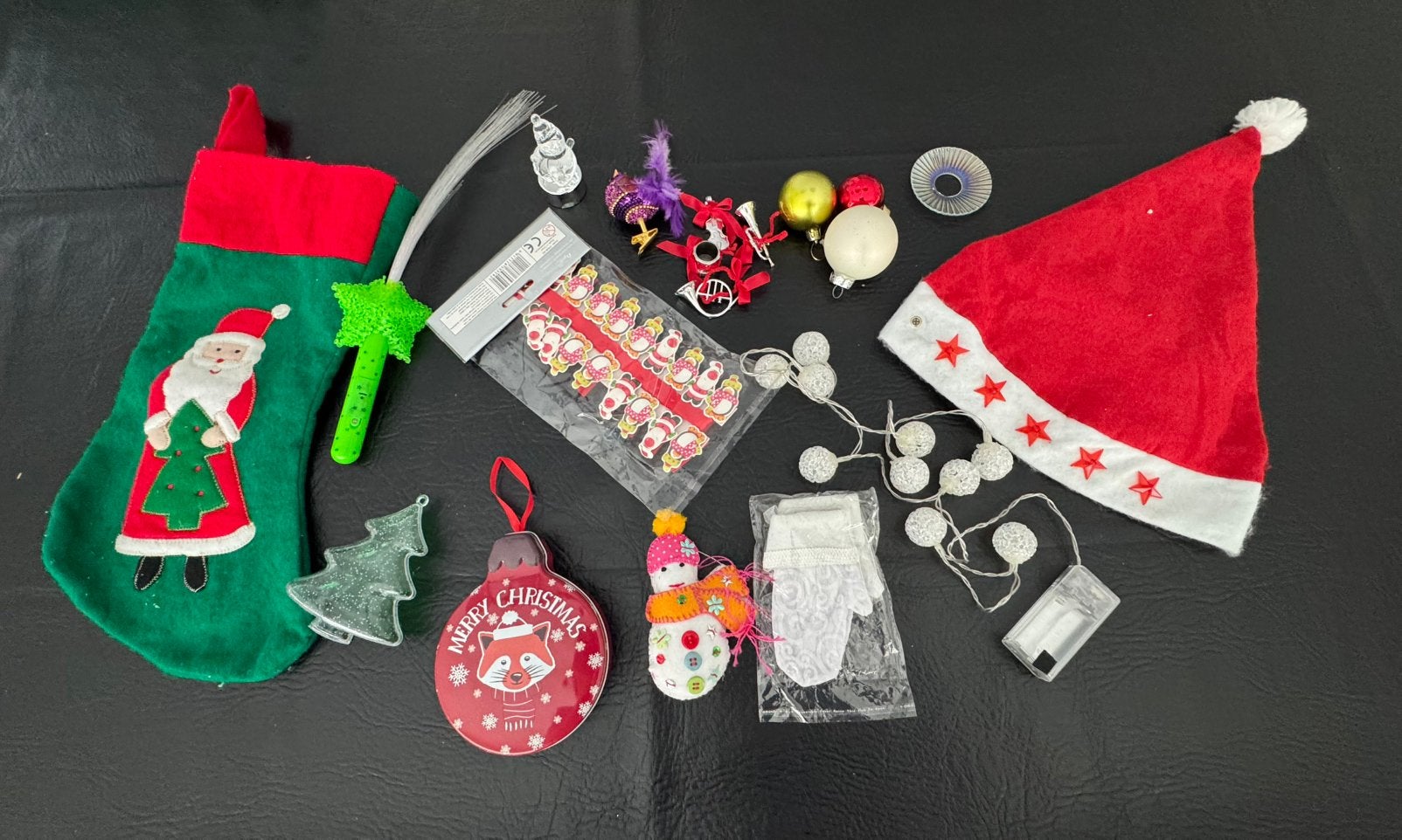 Kerstpakket hanger sok knijpers sneeuwpop kerstballen, Ophalen of Verzenden, Zo goed als nieuw