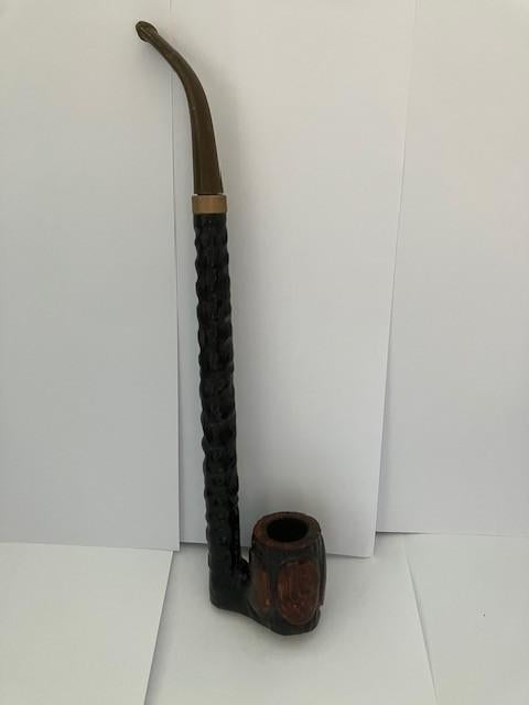Decoratieve lange sierpijp met gevlochten steel, Ophalen of Verzenden, Gebruikt, (Water)pijp
