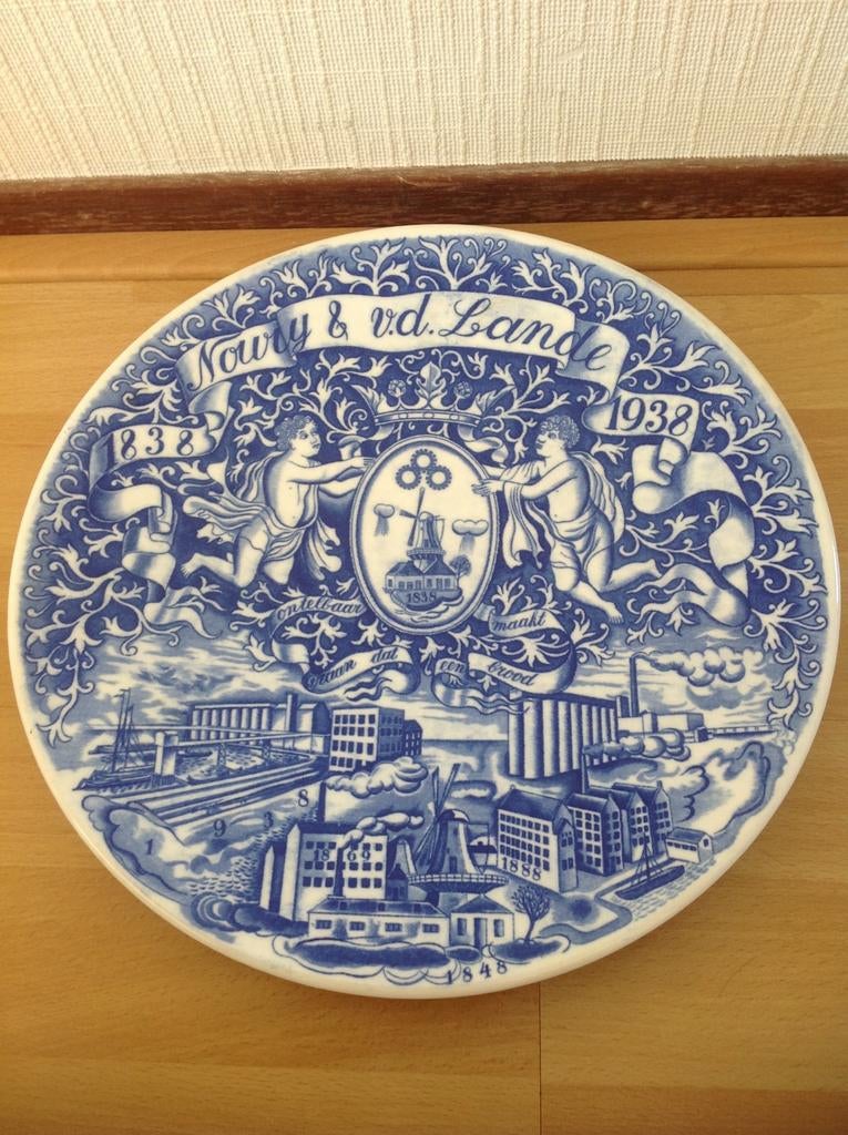 Groot Delfts blauw bord, Ophalen of Verzenden