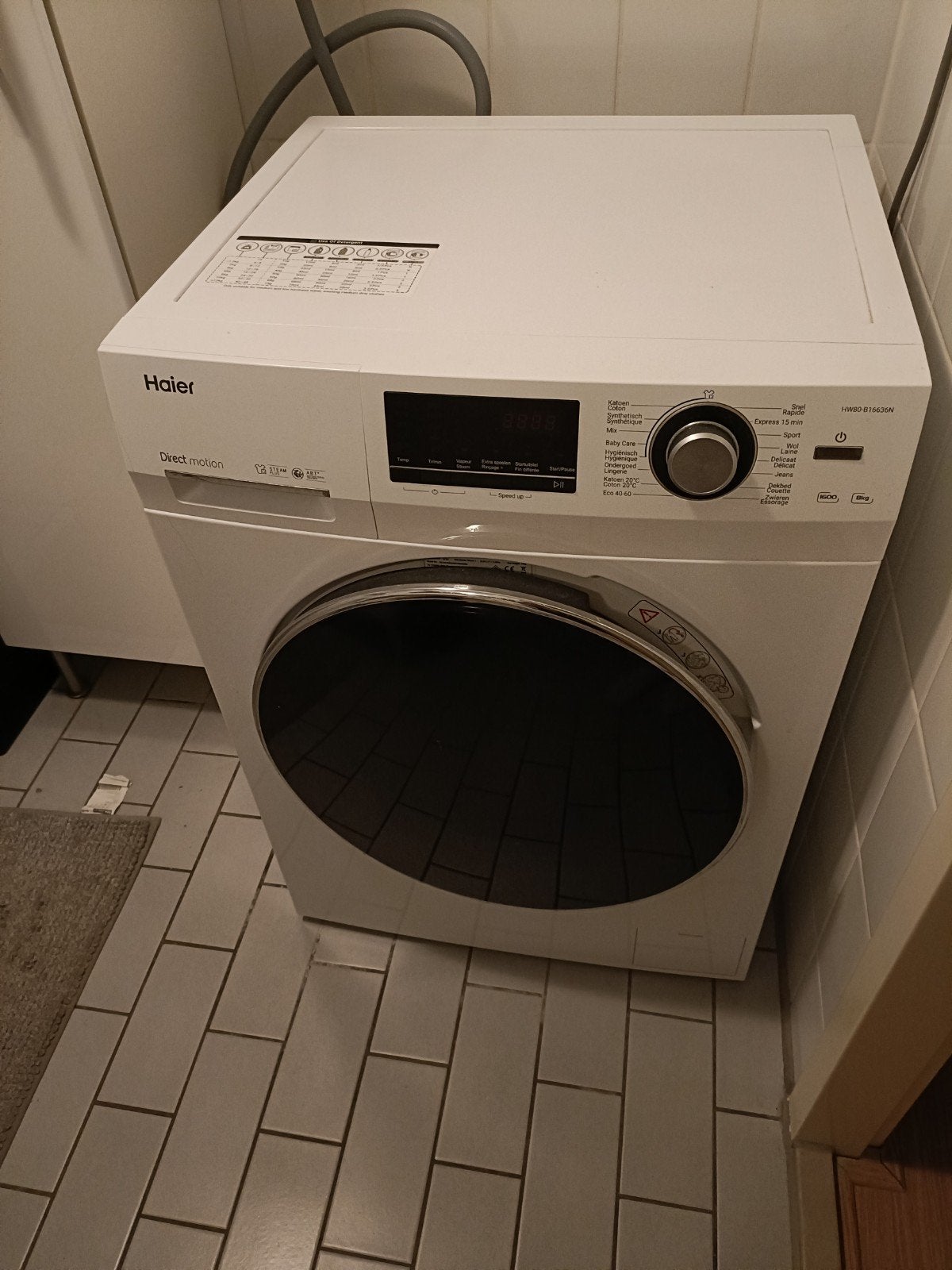 Haier wasmachine 8kg, in nette staat, 8 tot 10 kg, Ophalen, Gebruikt, 85 tot 90 cm