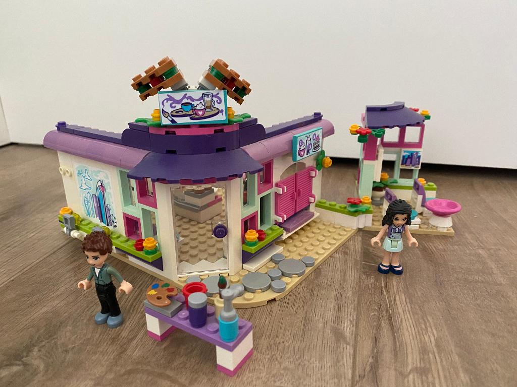 Lego friends Emma's kunstcafe 41336 compleet met doos, Ophalen, Compleet, Gebruikt, Lego