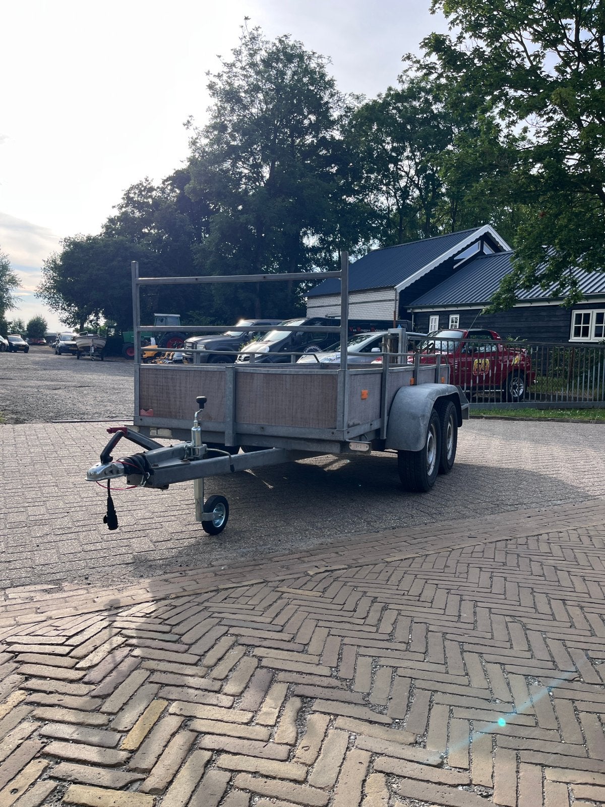 Eurotrailer tandemasser 2000 kg – 300 x 130 cm – Geremd, Auto diversen, Aanhangers en Bagagewagens, Gebruikt, Ophalen