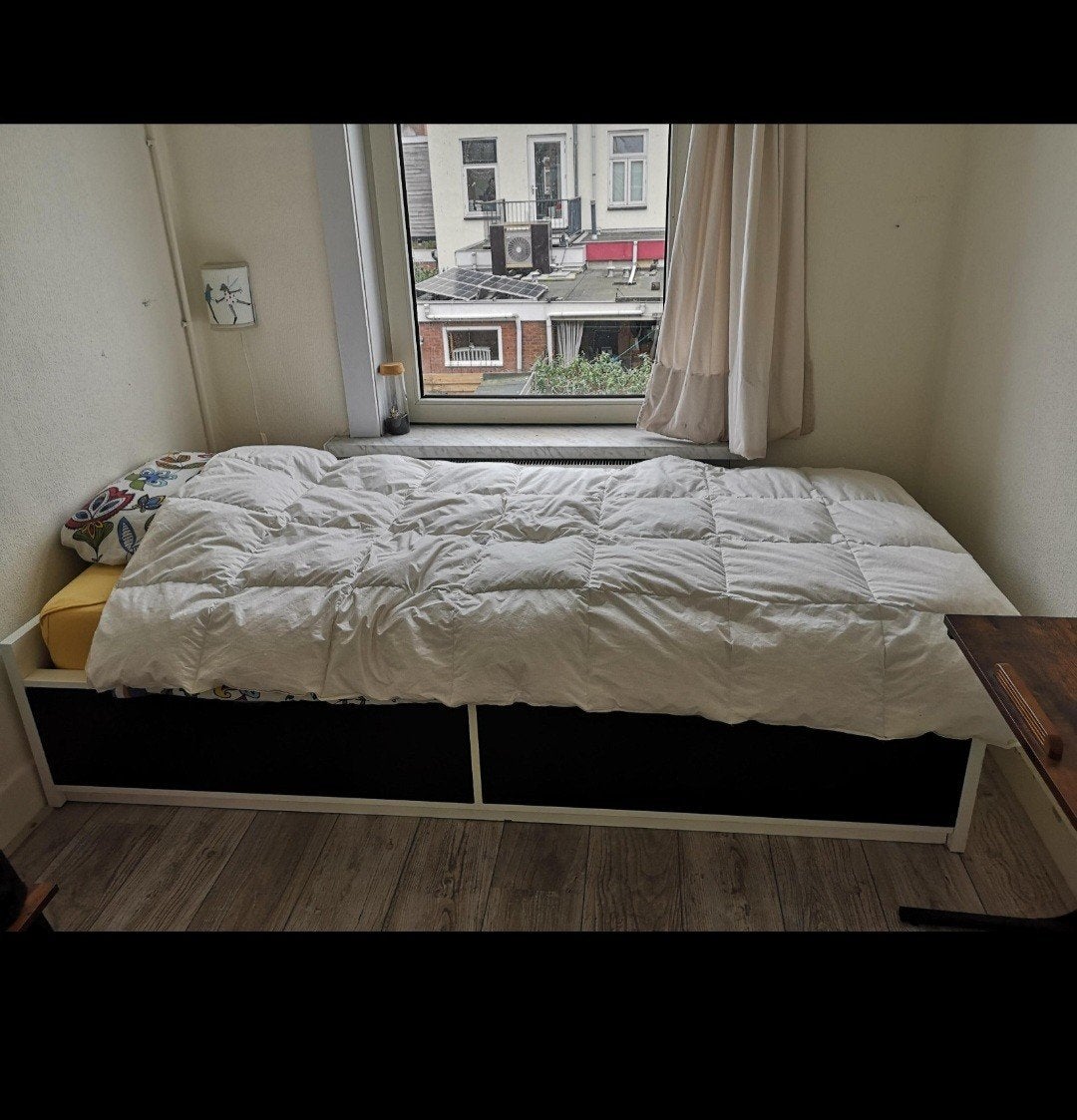 Eenpersoonsbed met matras 90200 zelfontmanteling, Ophalen, Gebruikt, 90 cm, Eenpersoons
