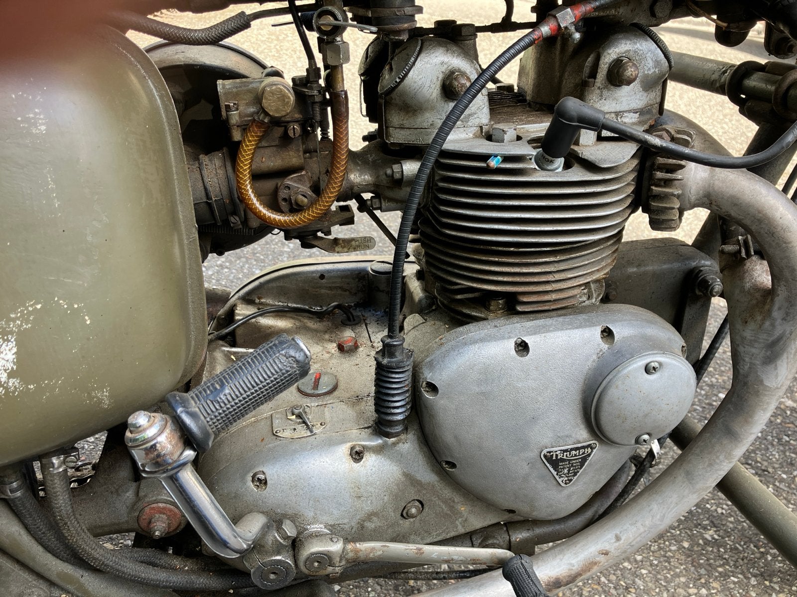 Triumph 3TA - 1966 legermotor, Motoren, Motoren | Triumph, Particulier, Toermotor, 12 t/m 35 kW, 2 cilinders, Motorrijbewijs A