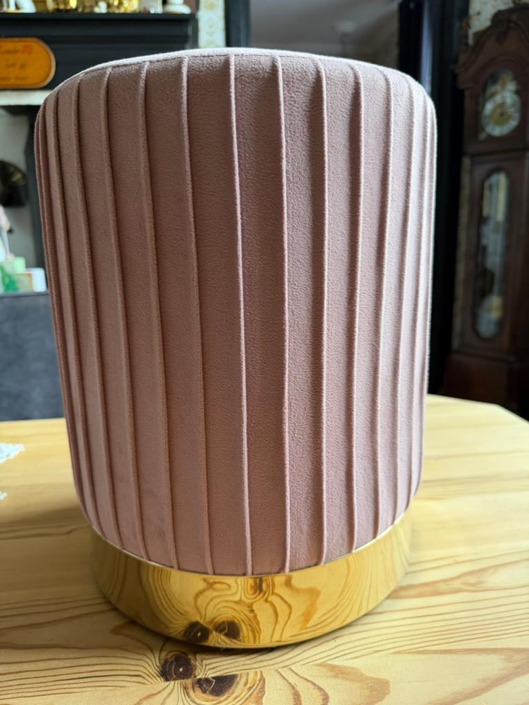 Oud roze krukje /voetenbankje, Ophalen of Verzenden, Hout