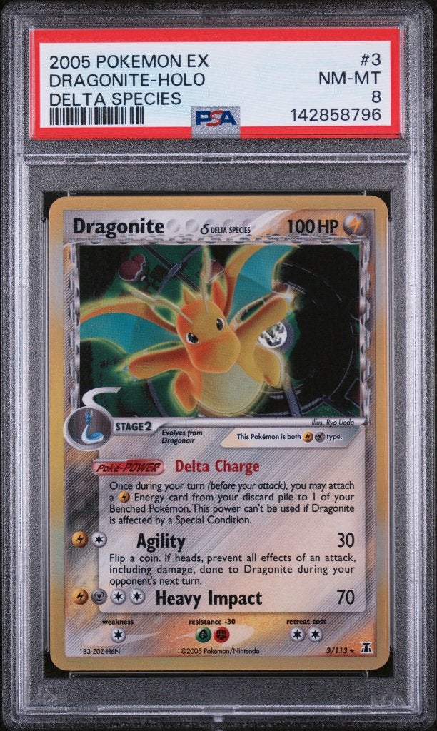 Dragonite delta species, Ophalen of Verzenden, Zo goed als nieuw, Losse kaart, Foil