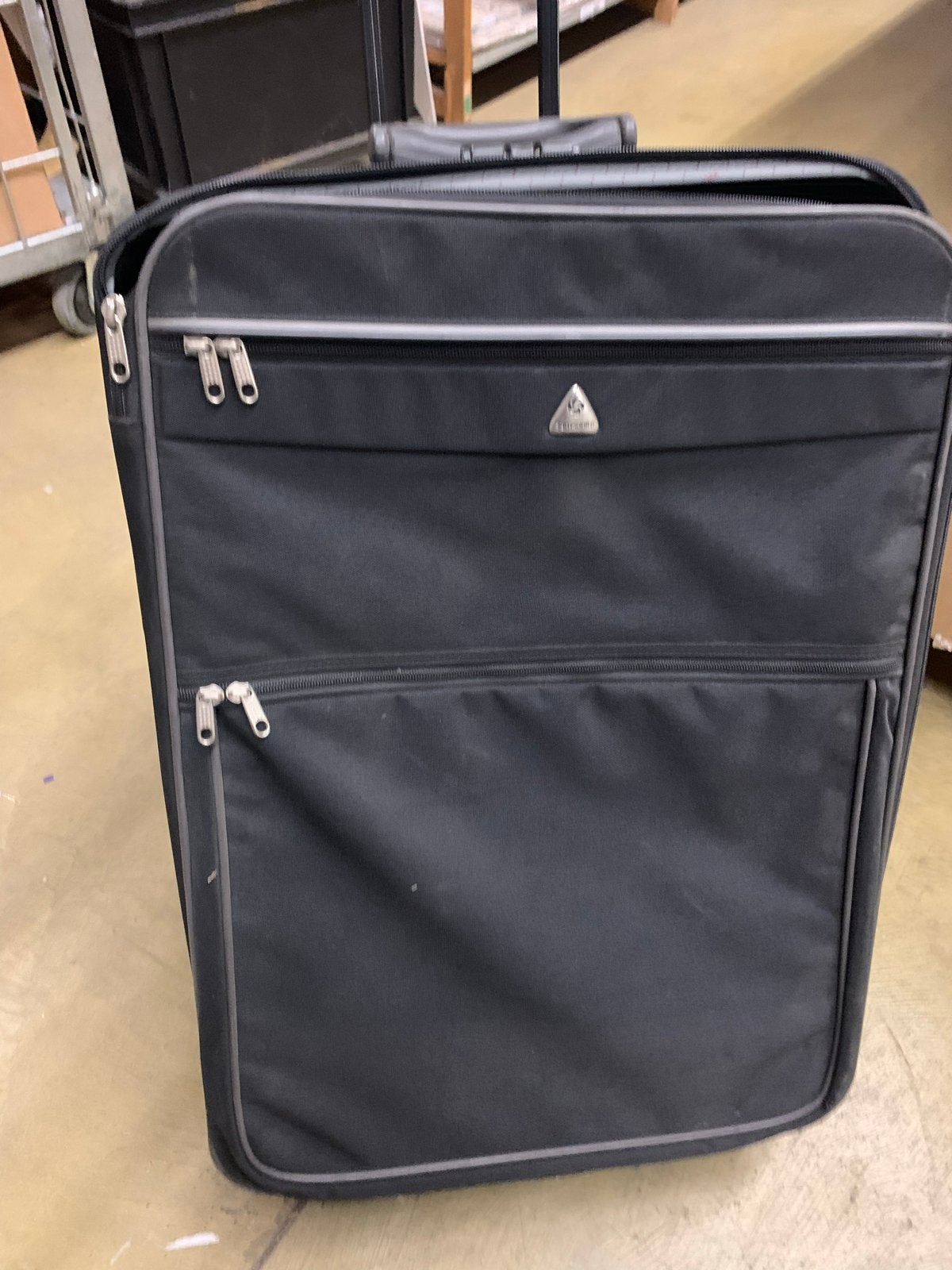 Samsonite Zwarte Koffer met Wieltjes en Uitschuifbare Handgr, 30 cm of meer, Gebruikt, Zwart, Ophalen of Verzenden