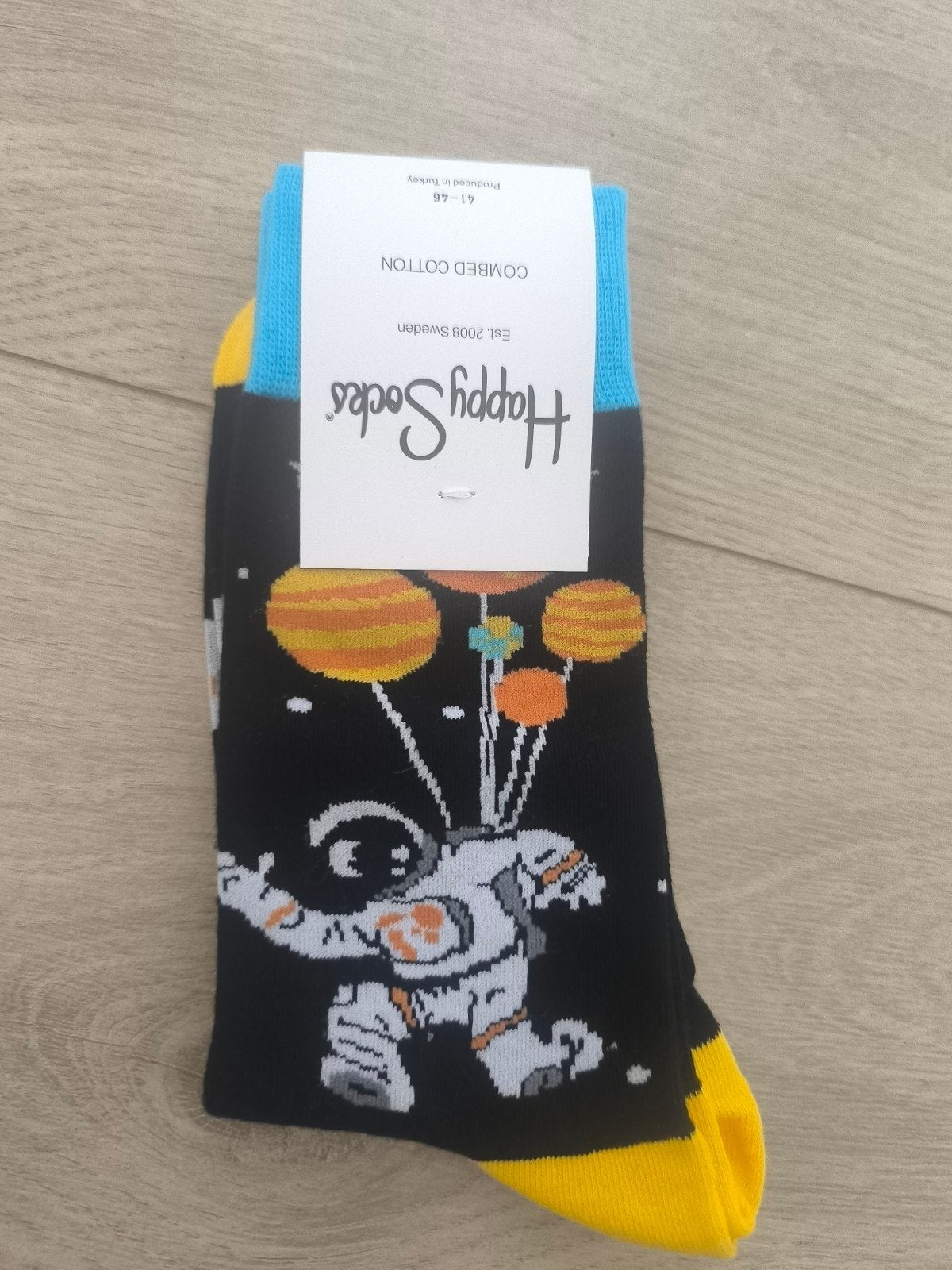 Happy Socks Astronaut Sokken - Maat 41-46, Verzenden, Zwart, Happy Socks, Nieuw