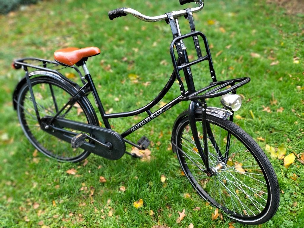 Nette degelijke Burgers kinderfiets 24" . Met transportrek, Ophalen, Gebruikt, Terugtraprem, 20 inch of meer