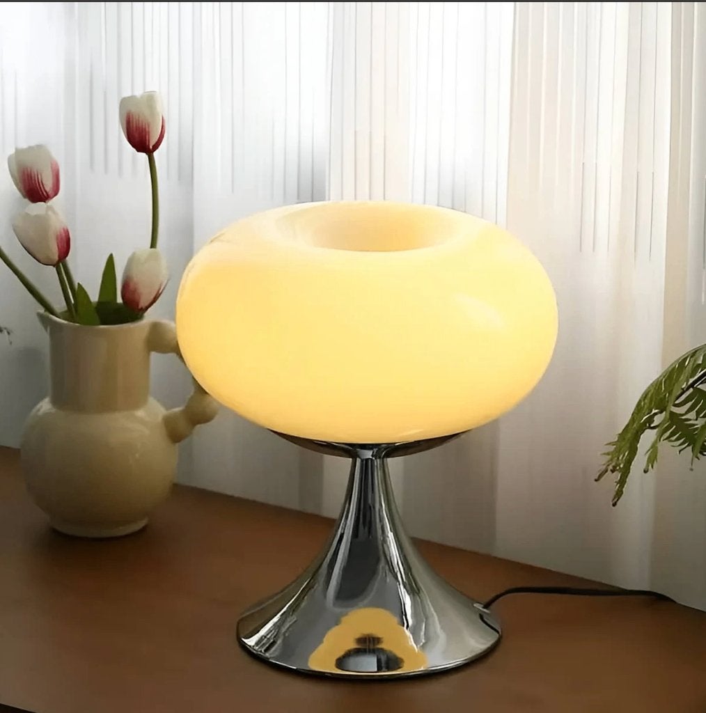 Italiaanse Bauhaus Tafel Lamp, 50 tot 75 cm, Bauhaus, Space Age, Modern, Ophalen of Verzenden, Zo goed als nieuw